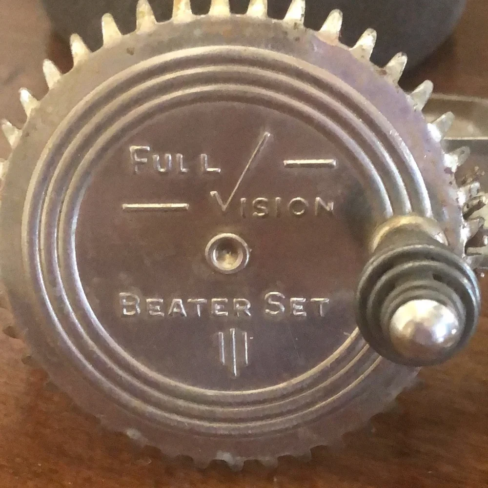 Antique Vintage Tin Metal Full Vision Egg Beater Mixer Set with Bowl Complete